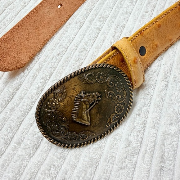 Tony Lama Other - Tony Lama Tan Leather Western Belt With Western Buckle